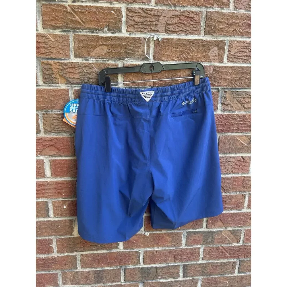 Columbia Hybrid Water Short Blue UPF 50 Water Resistant Drawstring 9